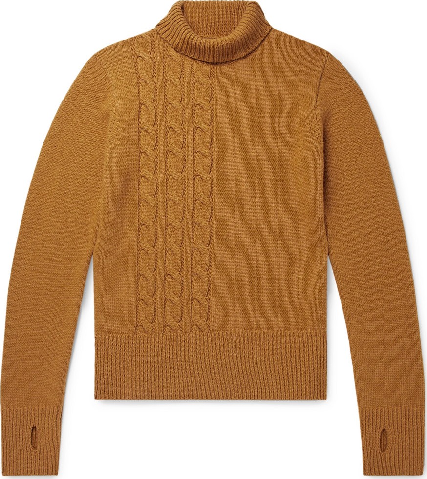 Oliver Spencer Cable-Knit Wool Rollneck Sweater