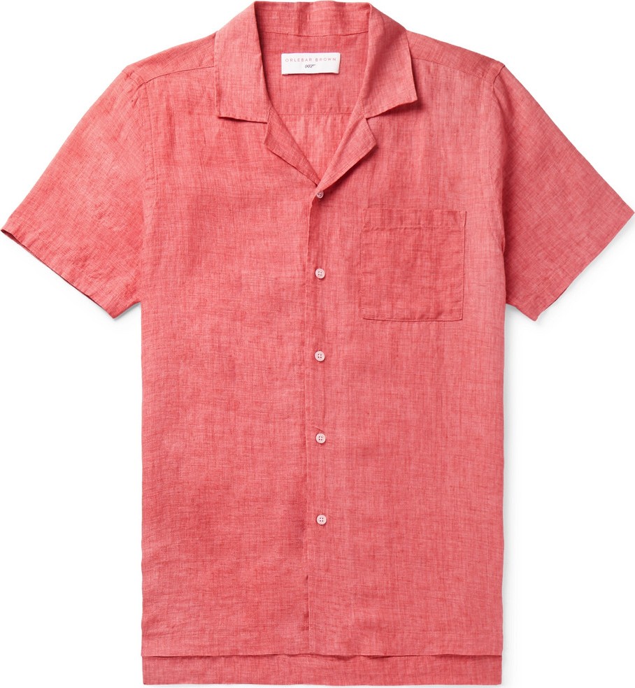 Orlebar Brown + 007 Thunderball Camp-Collar Linen Shirt