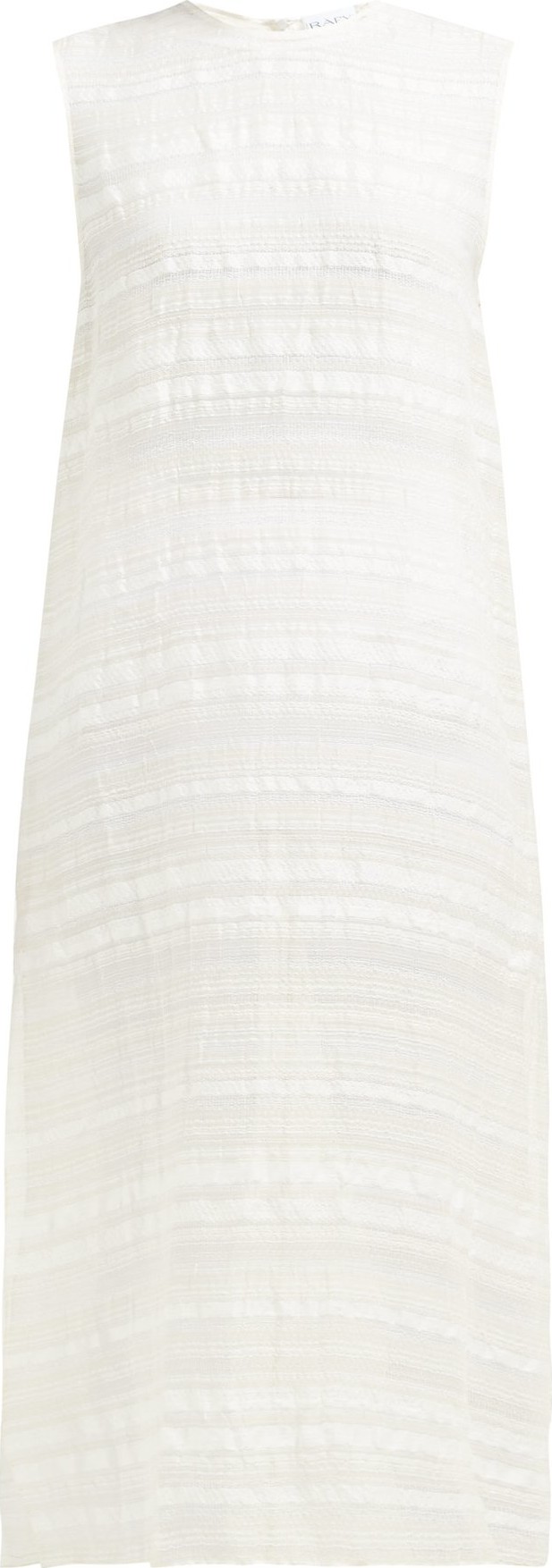 Raey Split-side woven-stripe tunic dress