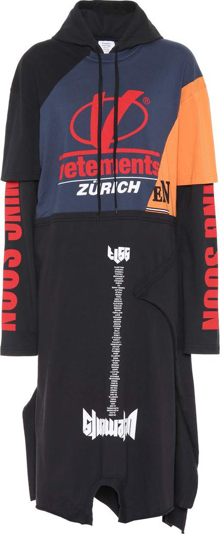 Vetements Cotton jersey hoodie dress