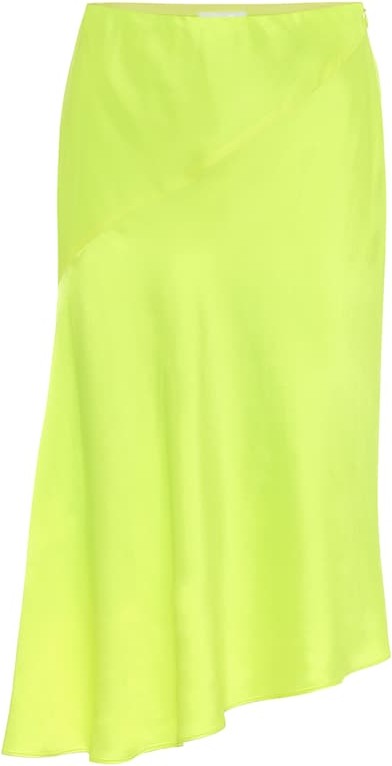 Helmut Lang Asymmetric satin midi skirt