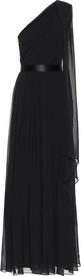 Max Mara Berger silk one-shoulder gown