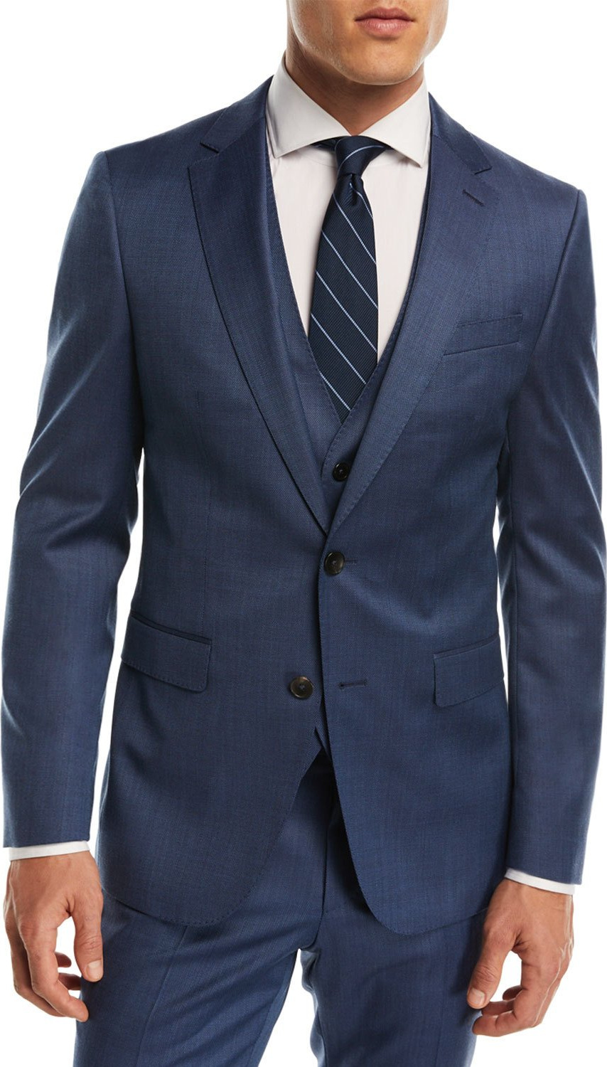 BOSS Hugo Boss Wool Three-Piece Suit