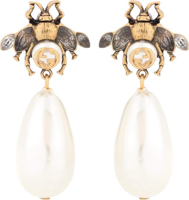 Gucci Brass and crystal earrings