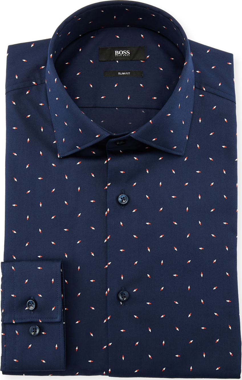 BOSS Hugo Boss Men's Slim Fit Birdseye Dress Shirt