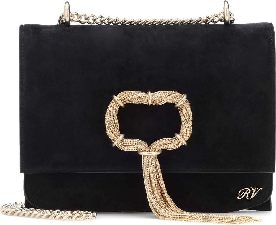 Roger Vivier Chain Buckle suede shoulder bag