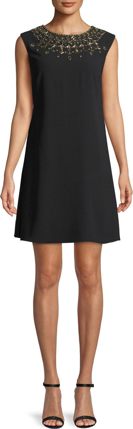 Aidan Mattox Embellished Trapeze Mini Cocktail Dress