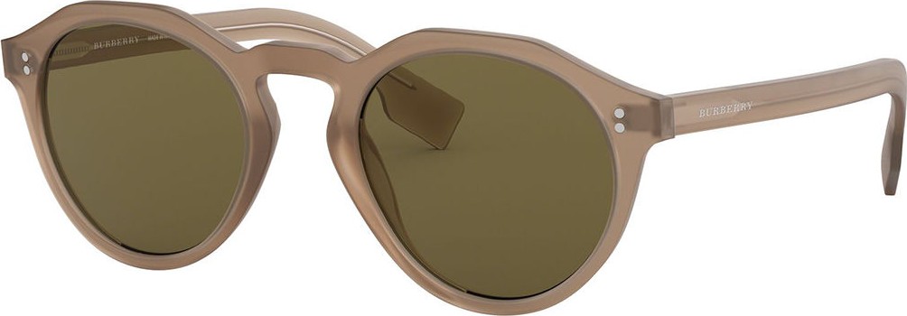 Burberry London England Round Acetate Check-Arms Sunglasses