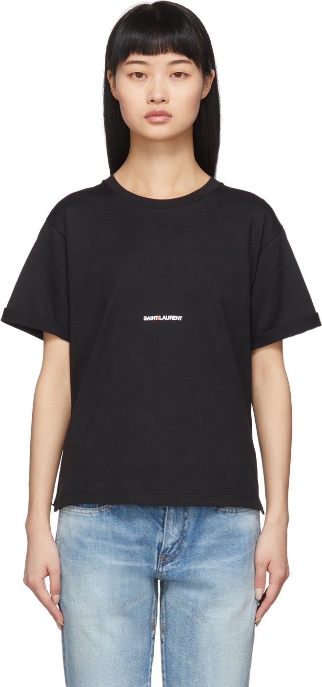 Saint Laurent Black Logo T-Shirt
