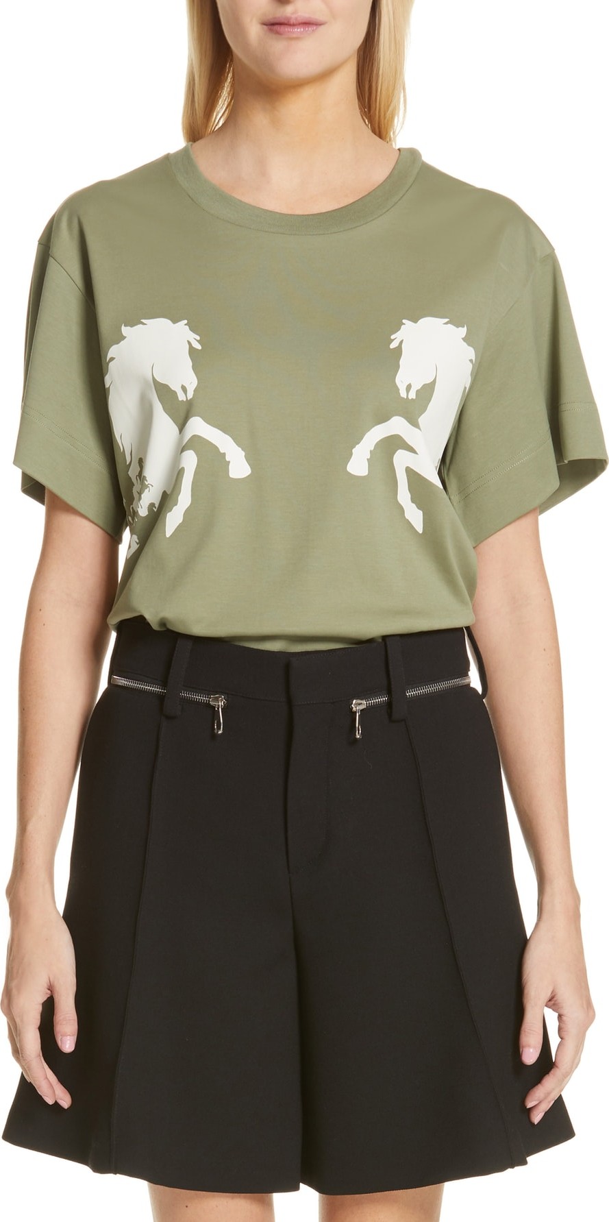 Chloe Horse Print Cotton Tee