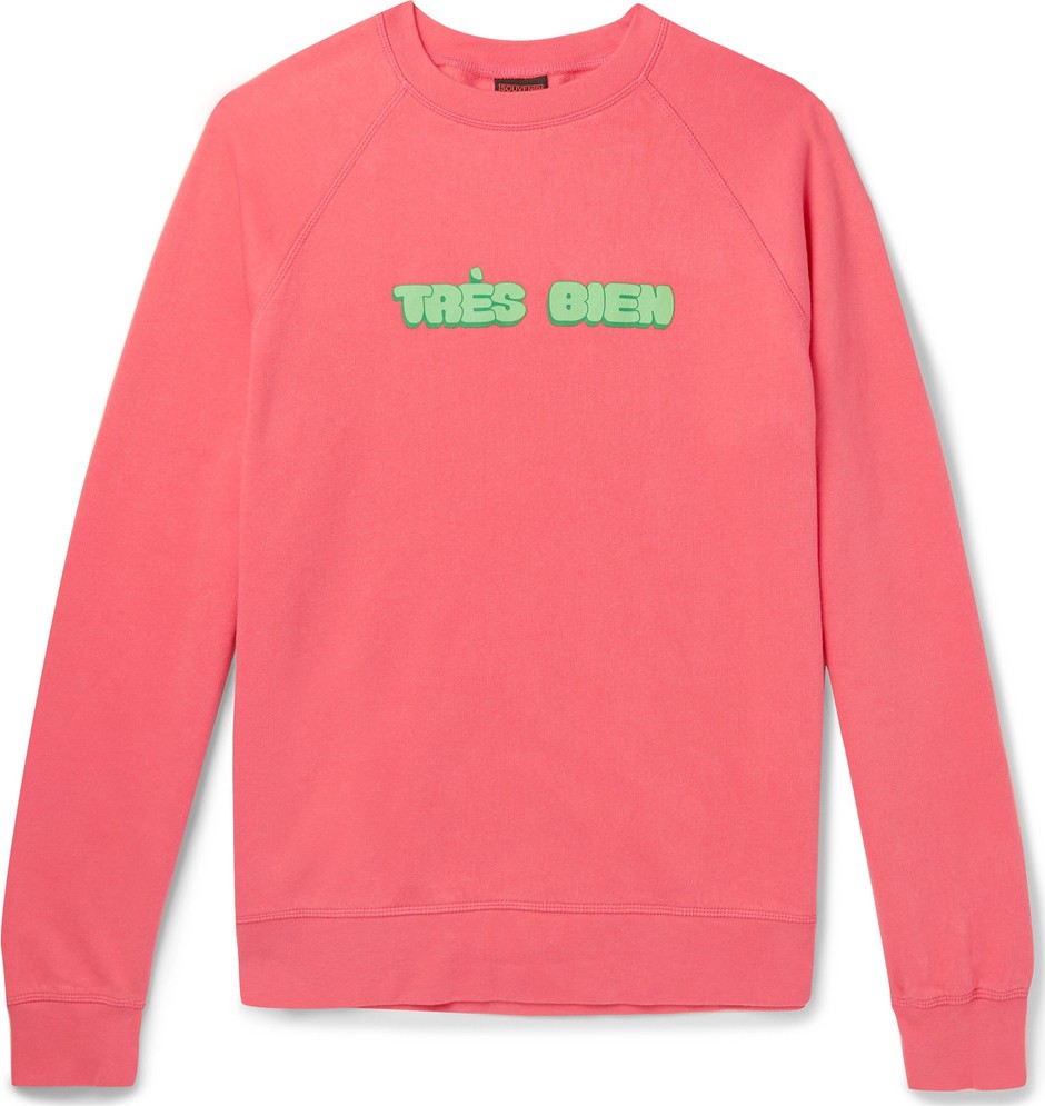 Très Bien Souvenir Logo-Print Fleece-Back Cotton-Jersey Sweatshirt