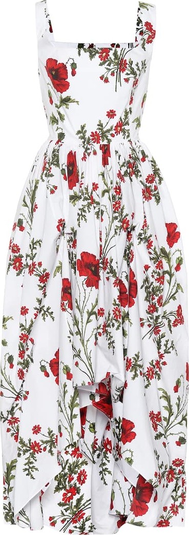 Alexander McQueen Floral cotton dress