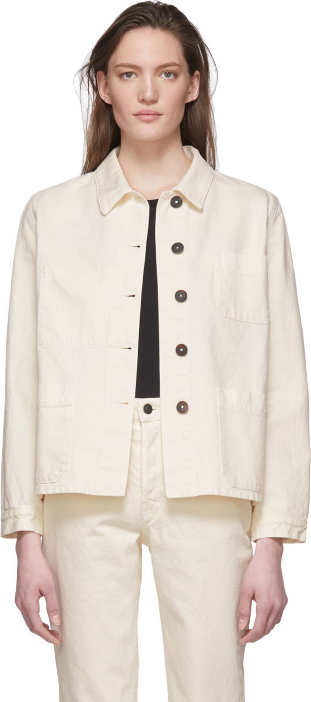 THE ROW Off-White Denim Kurt Jacket