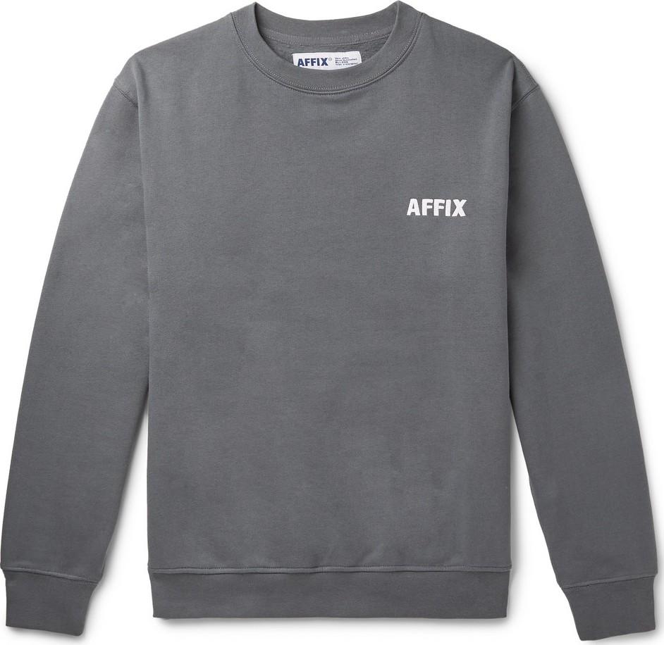 Affix Logo-Embroidered Fleece-Back Cotton-Jersey Sweatshirt