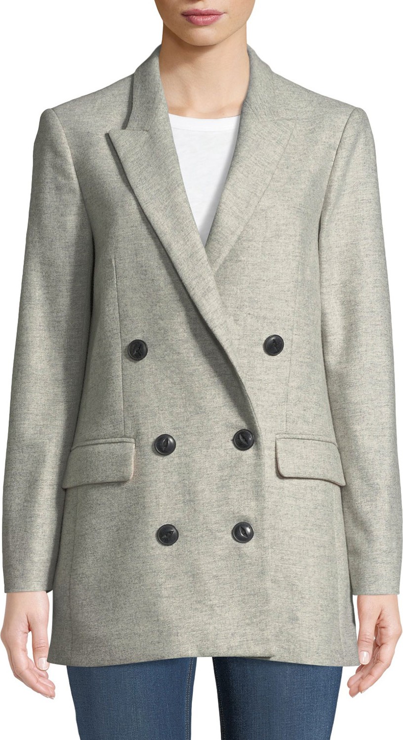 Rag & Bone Ellie Oversized Double-Breasted Wool Blazer