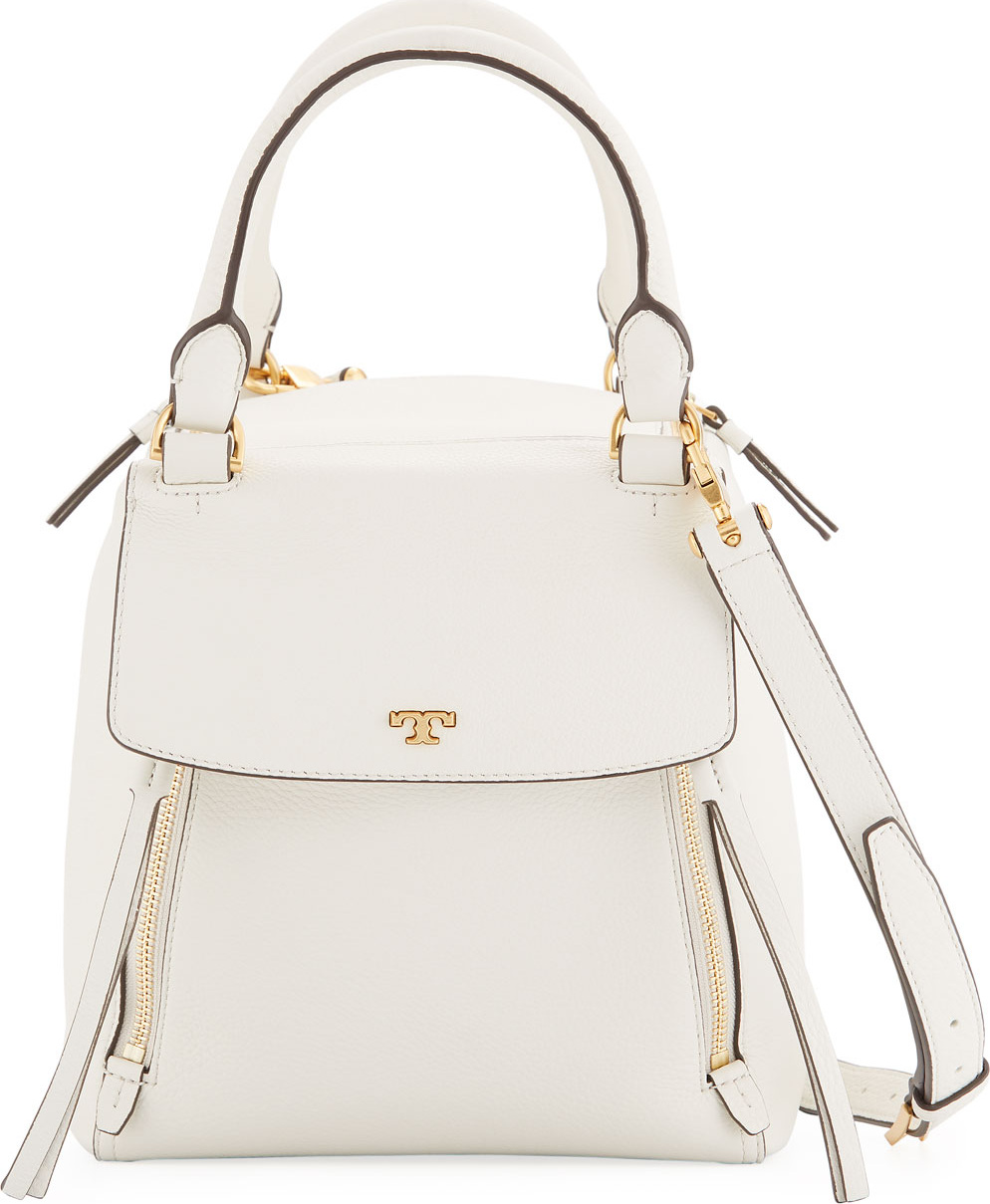 Tory Burch Half-Moon Leather Satchel Bag