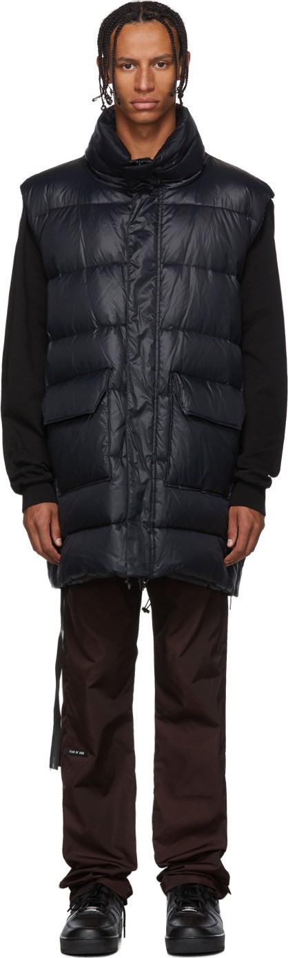 Unravel Black Nylon Shiny Open Back Vest