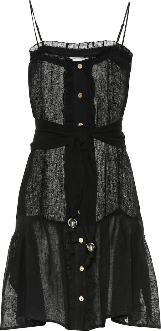 Lisa Marie Fernandez Linen-blend minidress