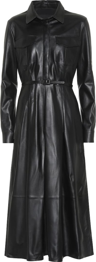 Zeynep Arcay Leather midi dress