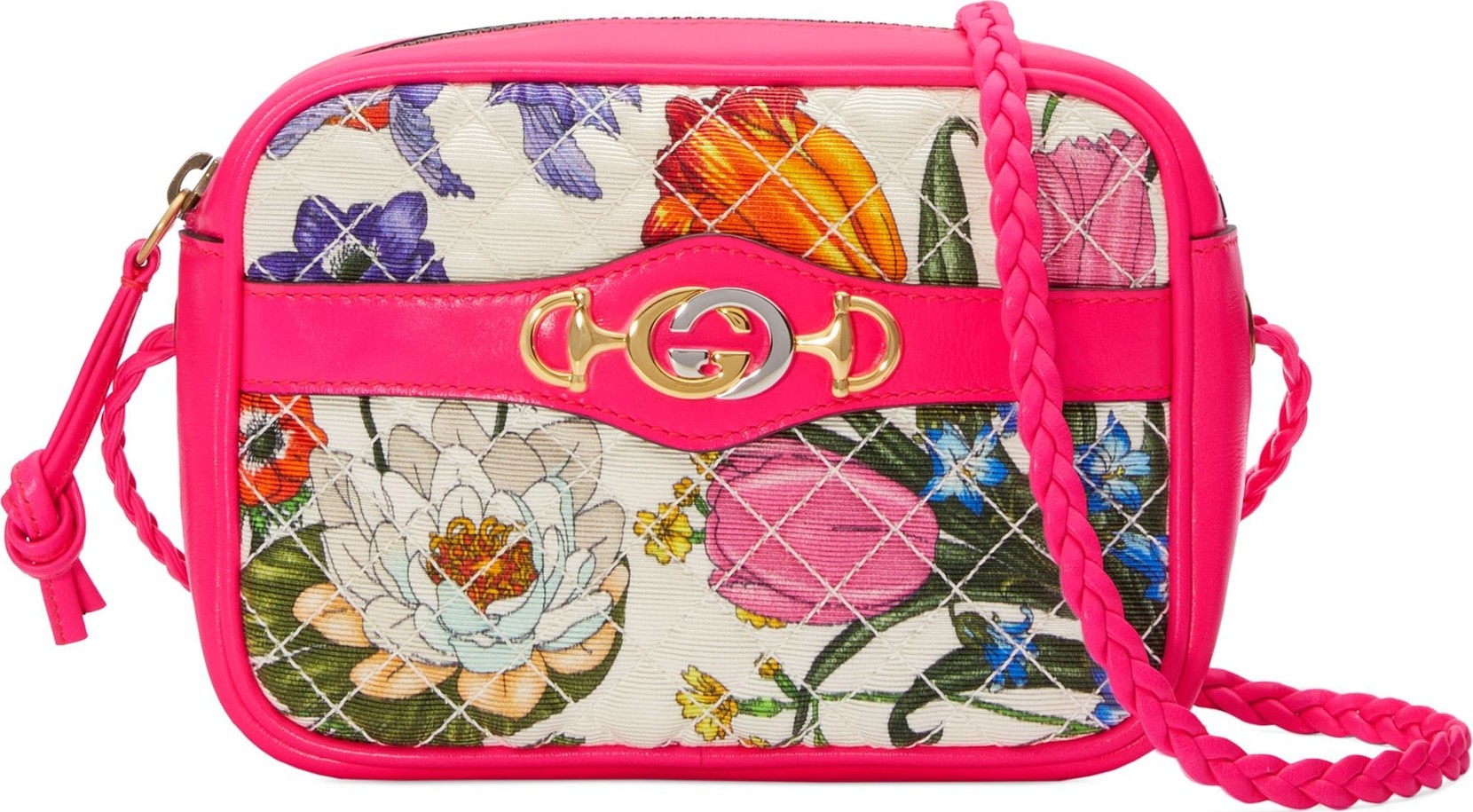 Gucci Flora Print Mini Crossbody Bag