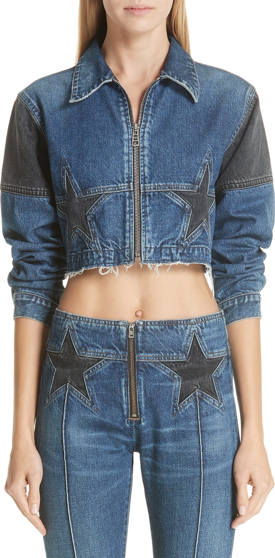 Jean Atelier Toni Crop Star Denim Jacket