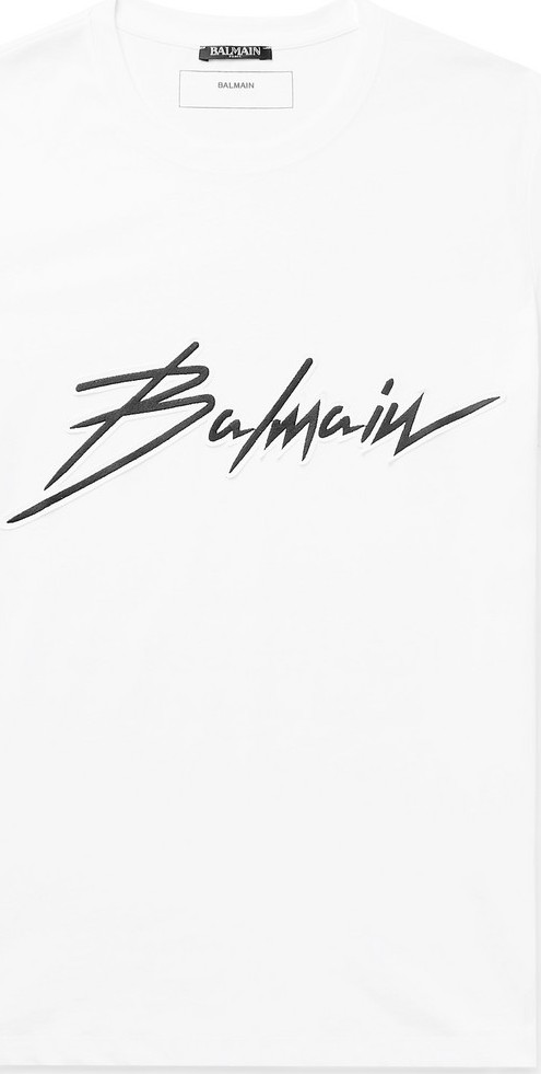 Balmain Logo-Appliquéd Cotton-Jersey T-Shirt