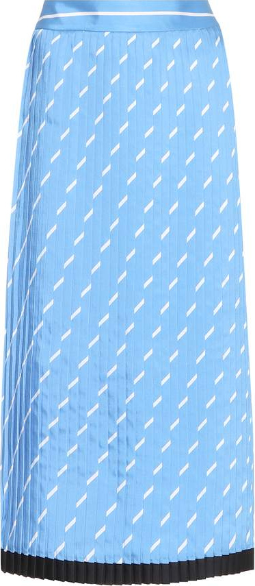 VICTORIA, VICTORIA BECKHAM Pleated twill midi skirt