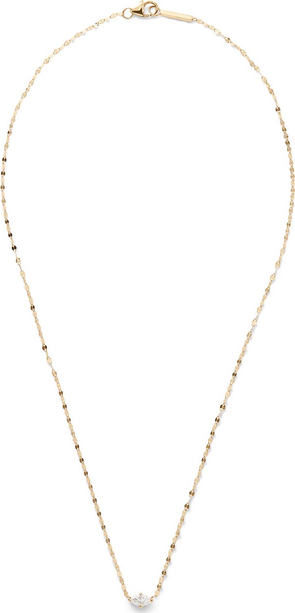 Lana 14k Gold Marquise-Cut Diamond Pendant Necklace