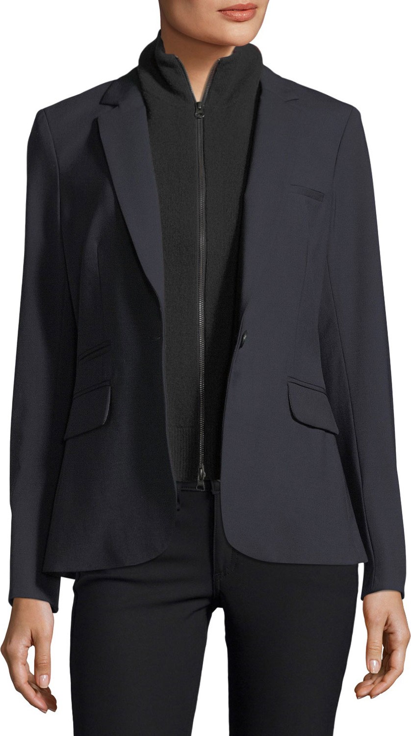 Veronica Beard Cashmere Uptown Zip-Front Dickey