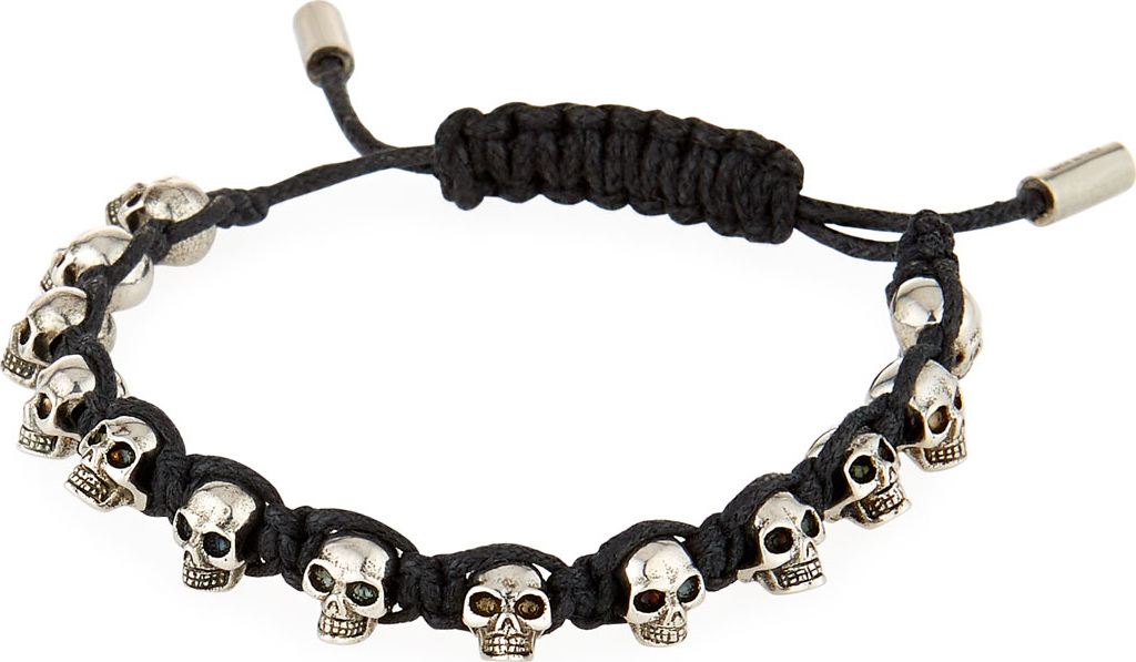 Alexander McQueen Men's Skull Bead Friendship Bracelet