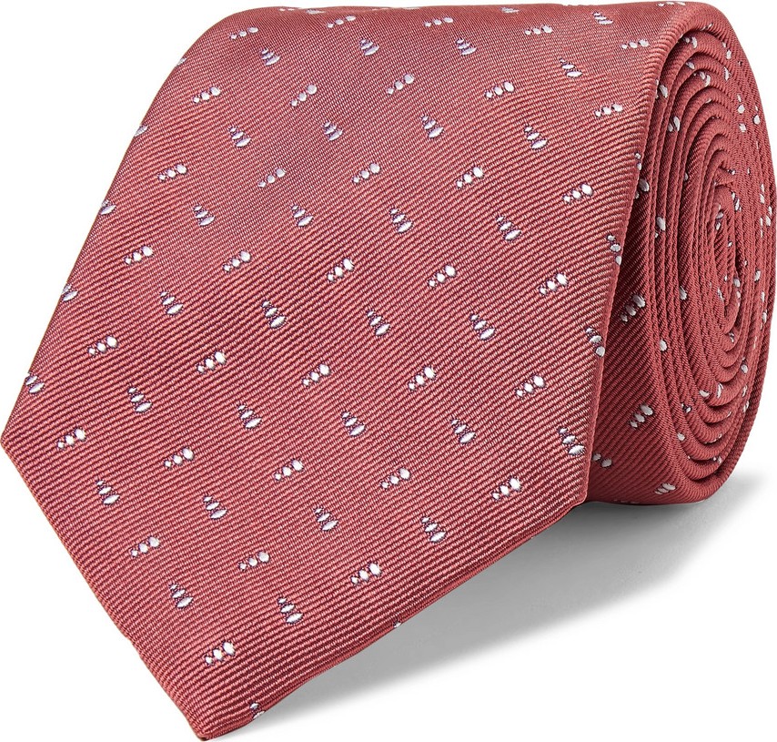 Turnbull & Asser 8cm Embroidered Silk-Twill Tie