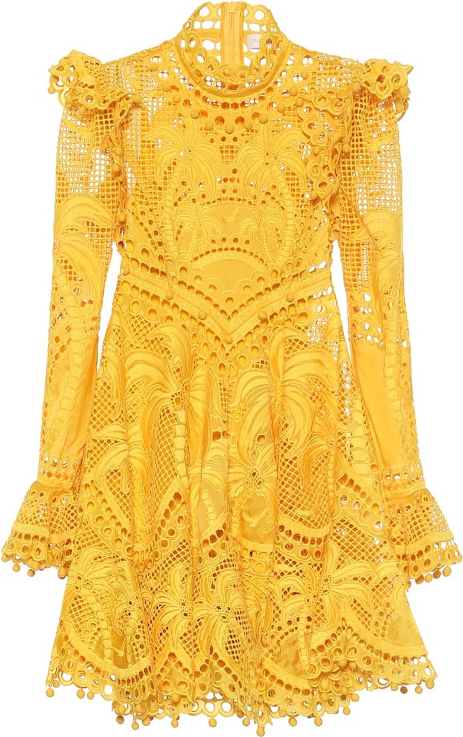 Zimmermann Brightside Palm silk minidress