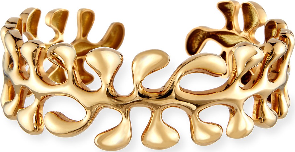 Miseno Sea Leaf Bangle Bracelet in 18K Gold