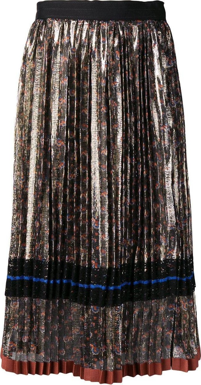 COACH Daisy print pleated skirt