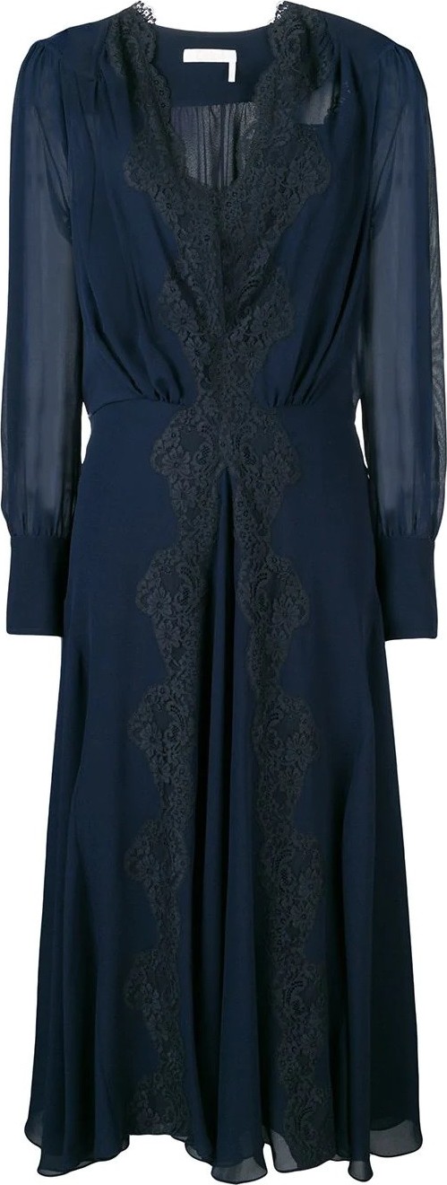 Chloe lace-trimmed dress