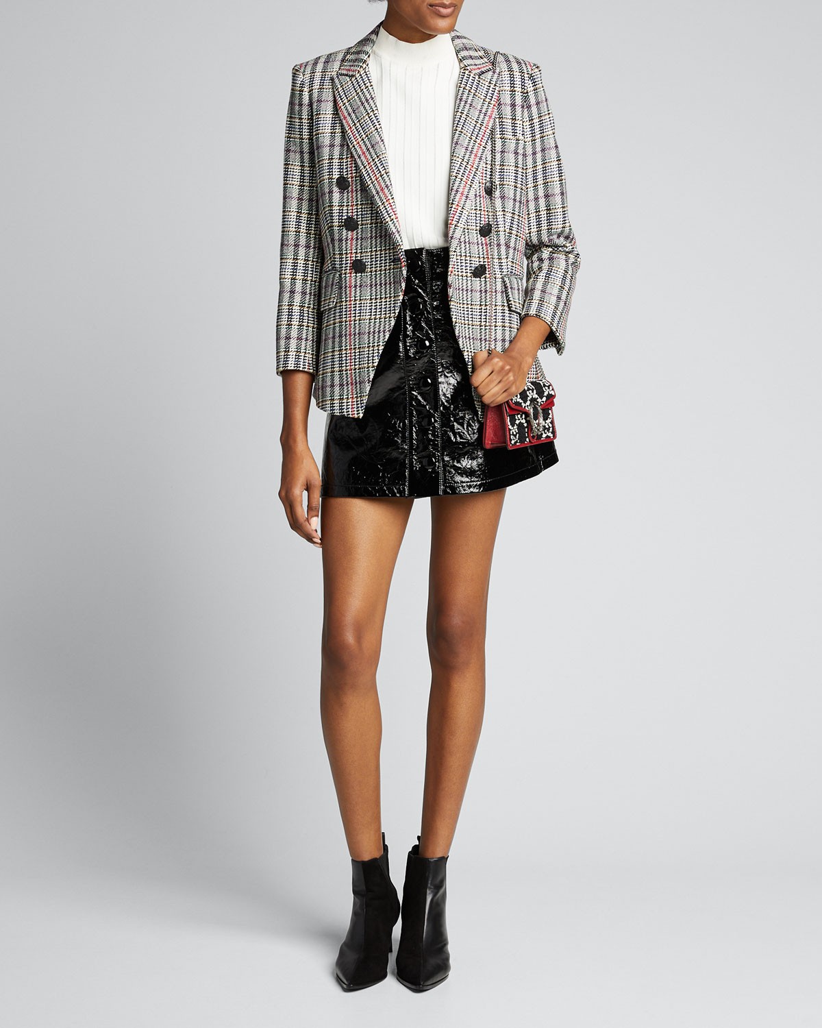 Veronica Beard Empire Dickey Plaid Jacket