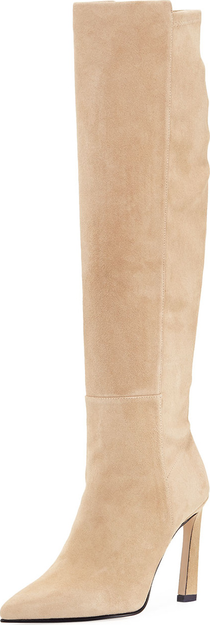 Stuart Weitzman Demi 100mm Suede Knee Boots