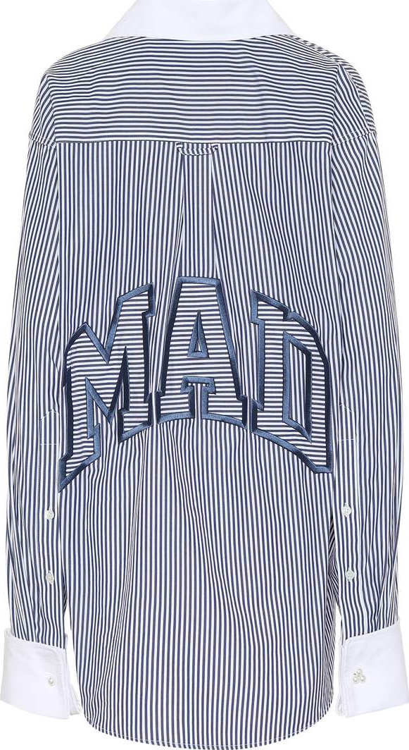 Matthew Adams Dolan Embroidered striped cotton shirt
