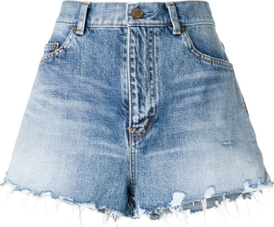 Saint Laurent frayed shorts