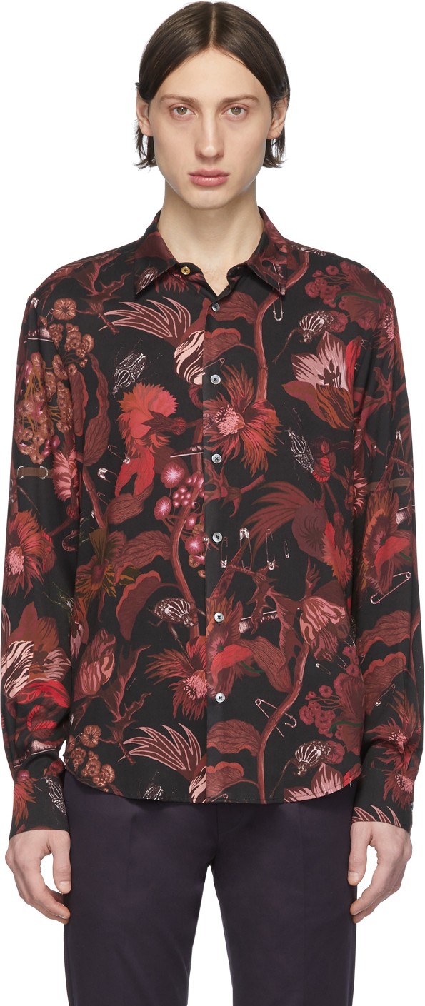 Paul Smith Red & Black Floral Goliath Shirt