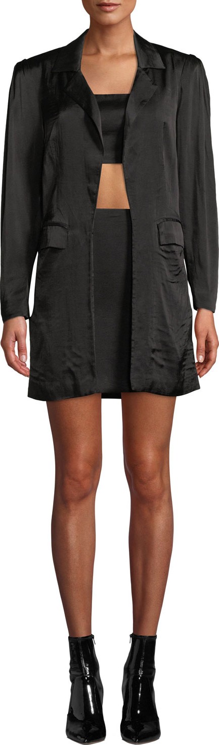 Fame and Partners The Axel 3-Piece Crop Top, Skirt & Jacket Set