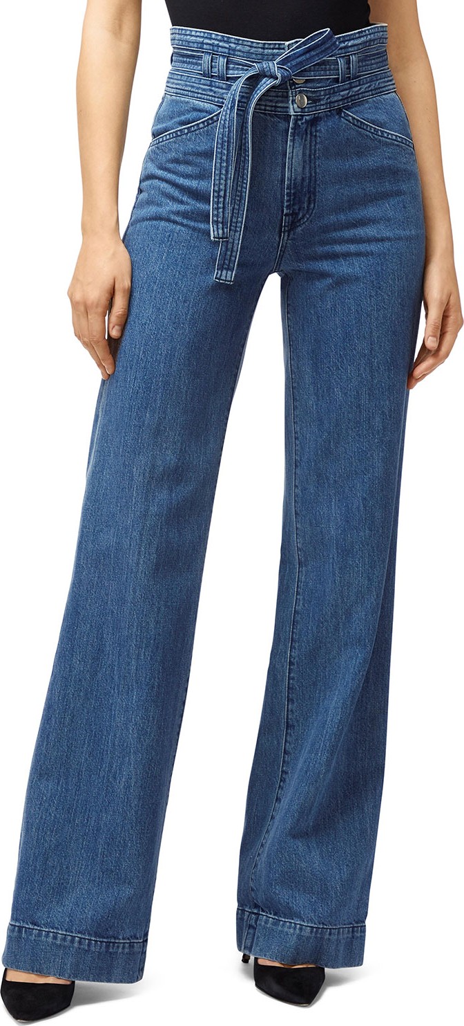 J BRAND Sukey Belted High-Waist Denim Pants