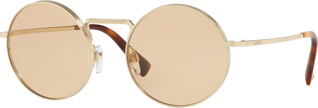 Valentino Round Filigree Metal Sunglasses
