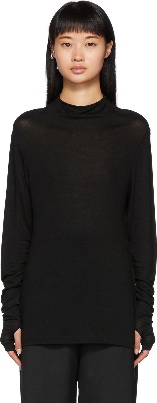 Totême Black Mont Blanc Long Sleeve T-Shirt