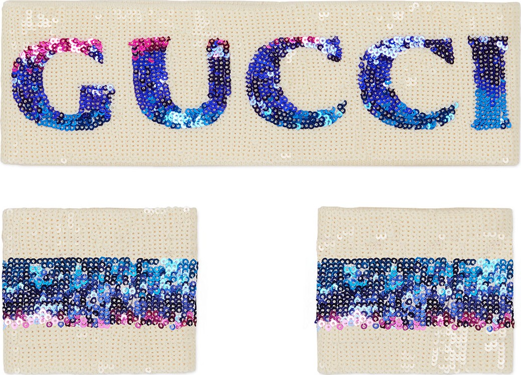 Gucci Super-Shine Sequin Headband & Cuff Set
