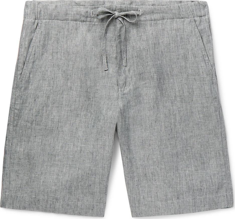 Loro Piana Mélange Slub-Linen Drawstring Shorts