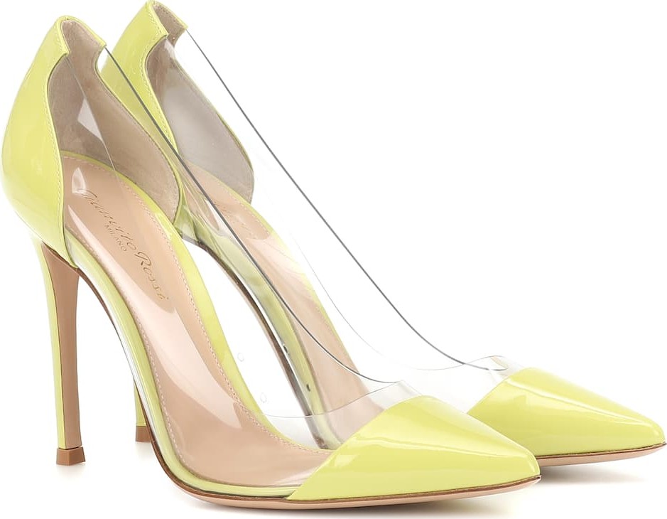 Gianvito Rossi Plexi 105 patent leather pumps