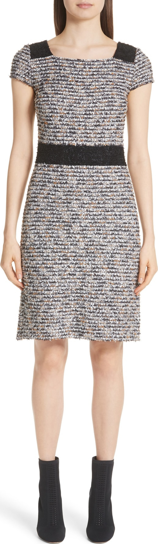 St. John Inlaid Eyelash Knit Dress