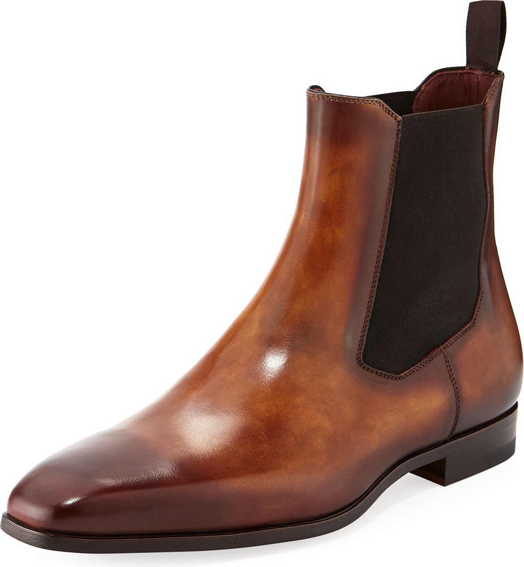 MAGNANNI Men's Calfskin Leather Chelsea Boot