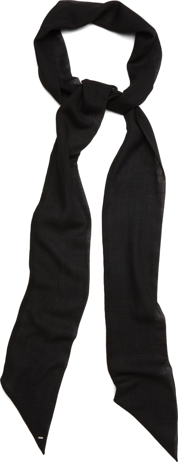 Saint Laurent X-Long Lavalliere Skinny Wool Scarf